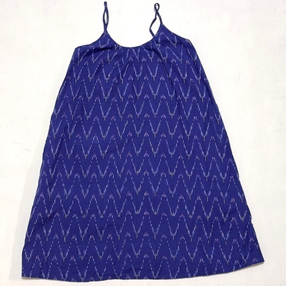 Madewell Woman Blue Chevron Pattern Dress Size XXS